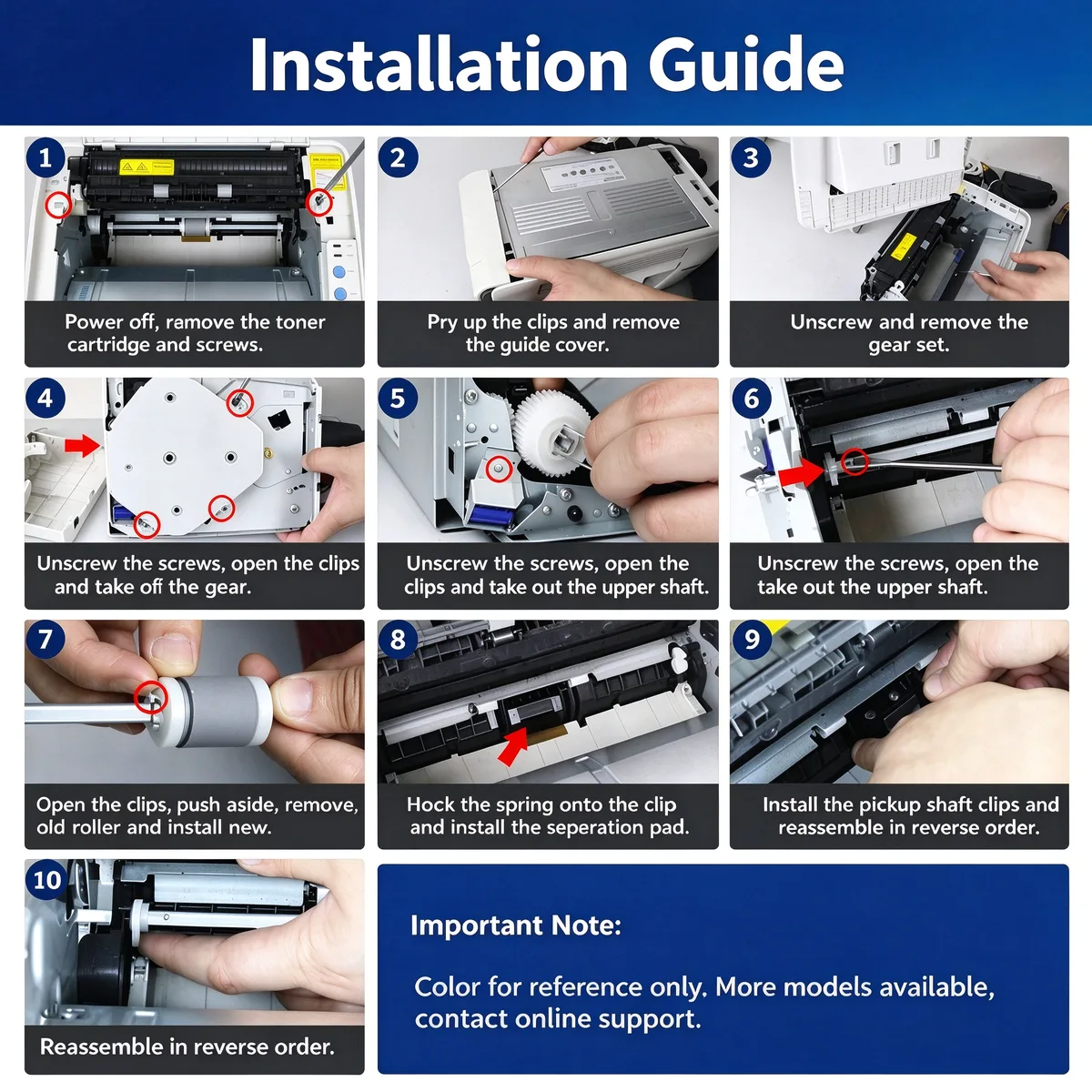 For ICSP YPS-1022N Pickup Roller + Separation Pad view 5