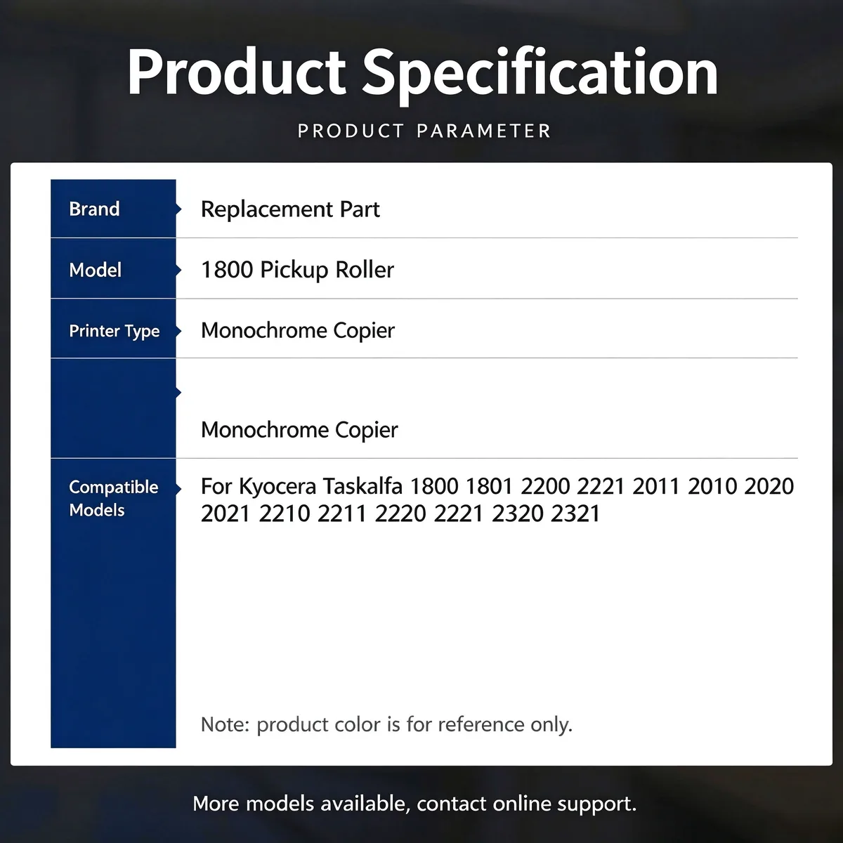 For Kyocera Taskalfa 1800 Pickup Roller view 5