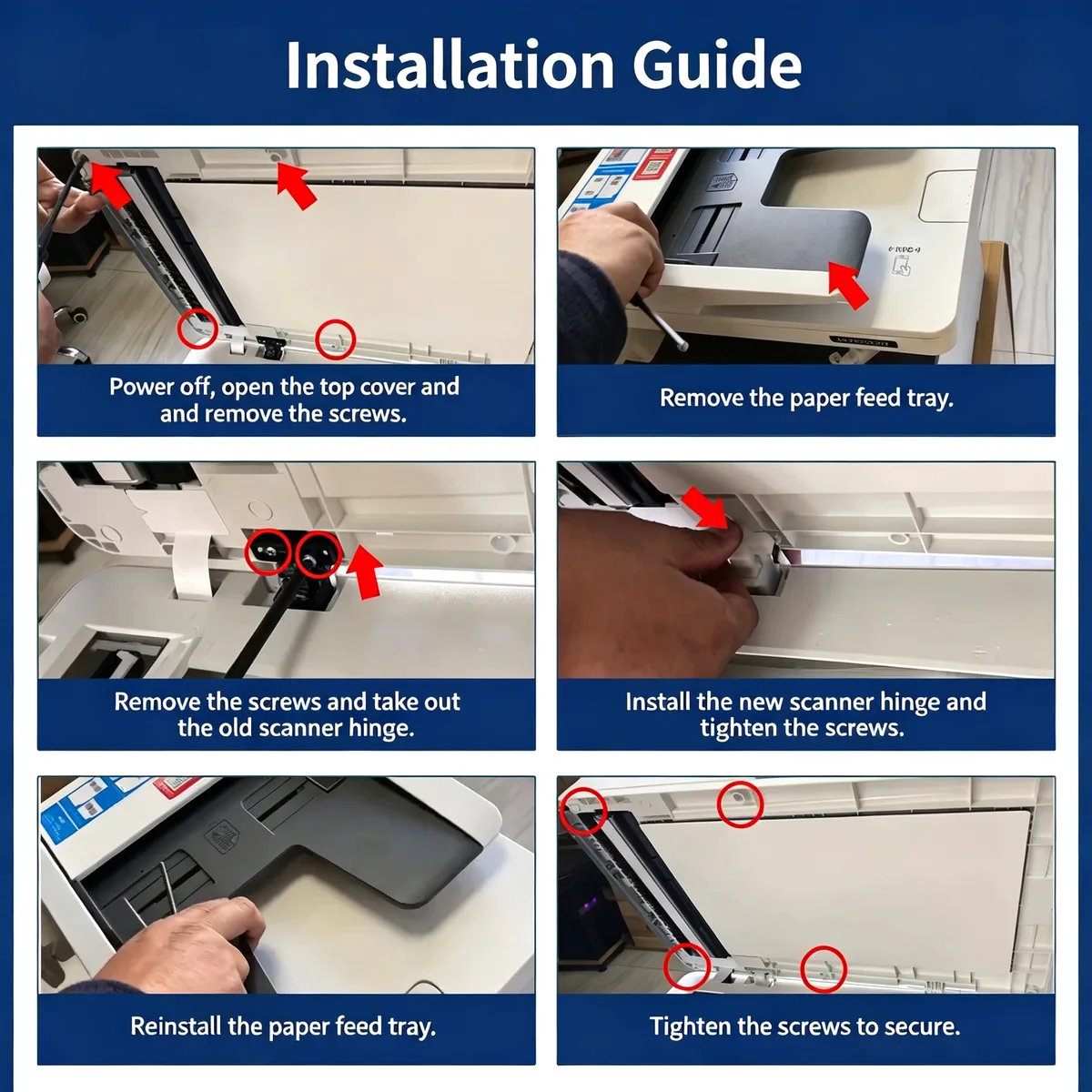 For Pantum CM1150DN Scanner Hinge view 5