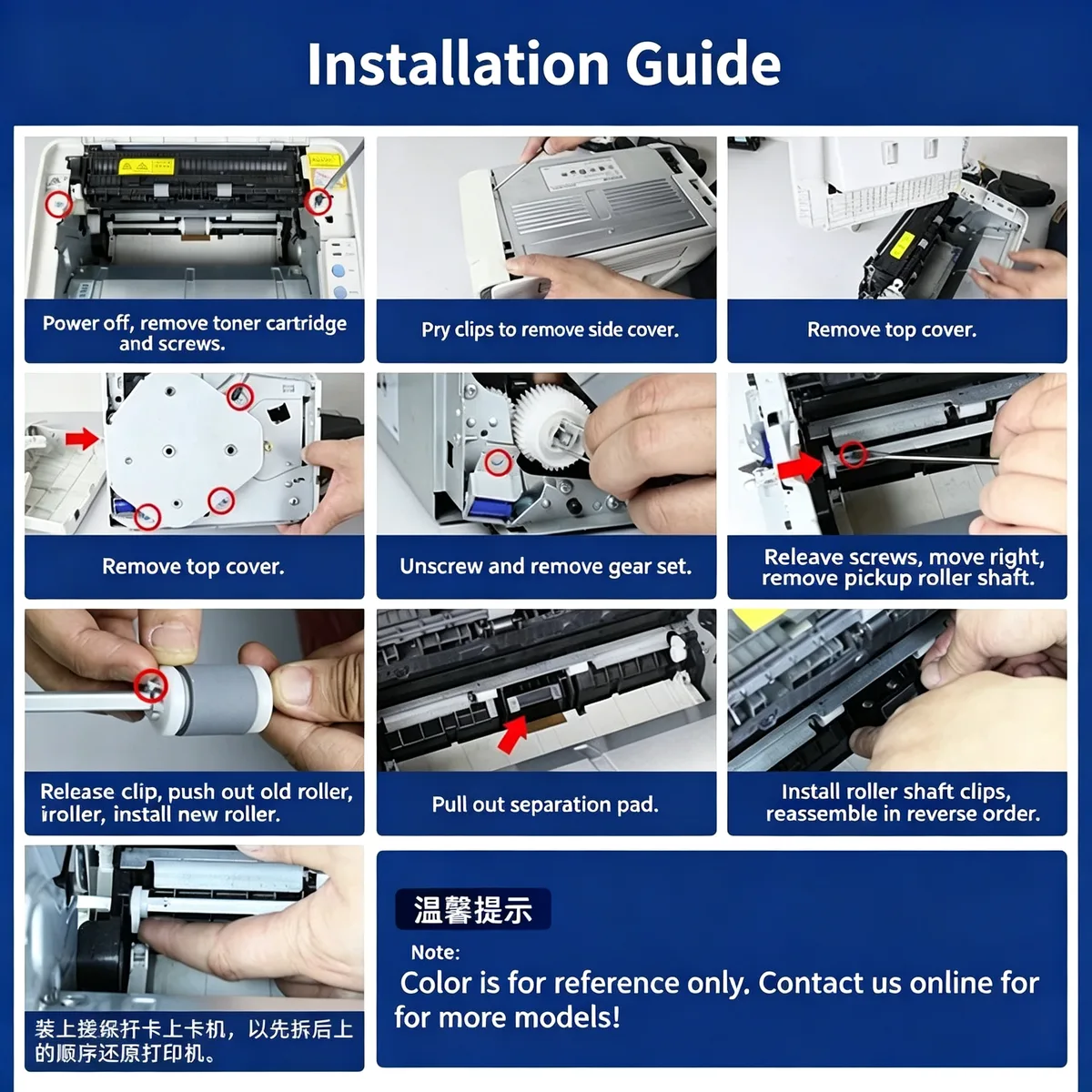 For Pantum P2518NW Pickup Roller view 5