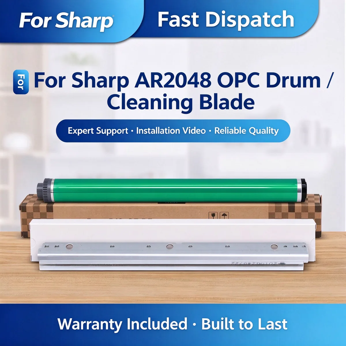 For Sharp AR-2048S OPC Drum Cleaning Blade view 1