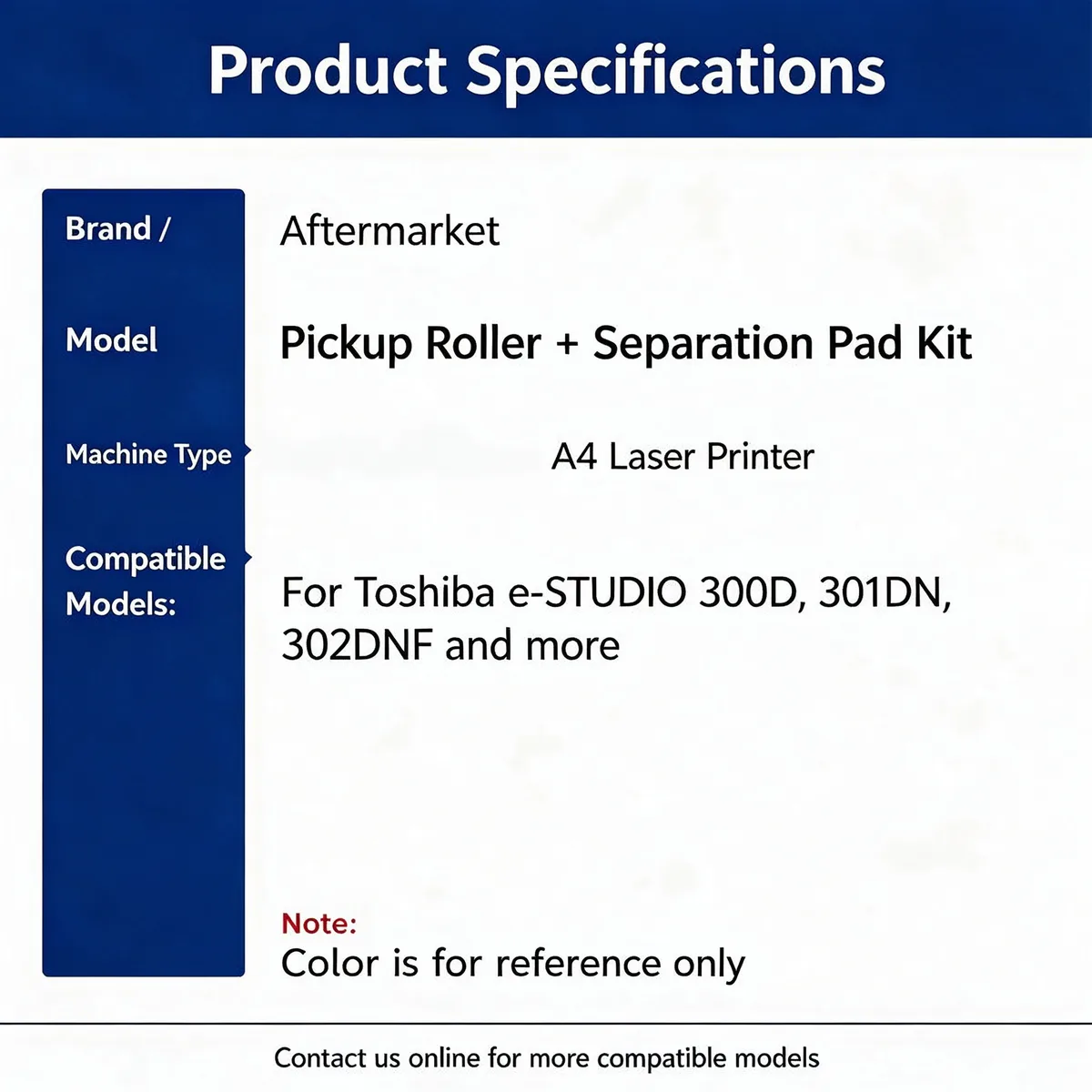 For Toshiba e-STUDIO 300D Pickup Roller view 5